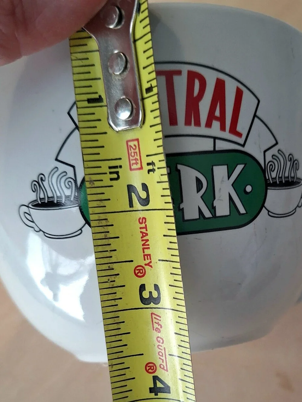 Source Unknown White Central Perk Ceramic Coffee Mug with Red and Green Logo